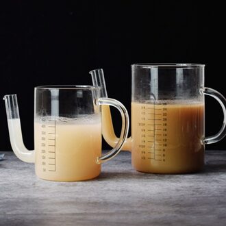 Filter Olie Glas Ketel Met Schaal Hittebestendig Koud Water Ketel Huishoudelijke Glas Pot Eenvoudige Koud Water Container (500Ml 9x19.5x12cm