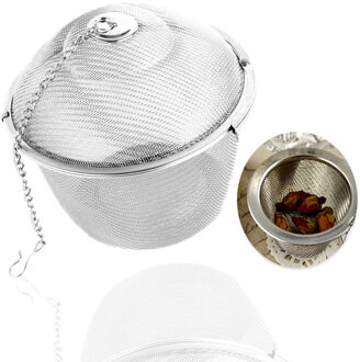 Filters Thee Interval Diffuser voor Losse Blad Thee Kruiden Kruiden Kruiden Thee Zetgroep Locking Spice Theezeefje Tuba 5.5cm