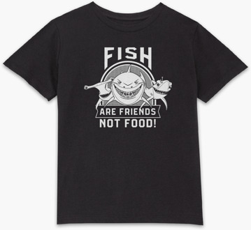 Finding Nemo Fish Are Friends Not Food Kids' T-Shirt - Black - 110/116 (5-6 jaar) - Zwart - S