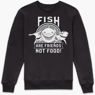 Finding Nemo Fish Are Friends Not Food Sweatshirt - Black - L - Zwart