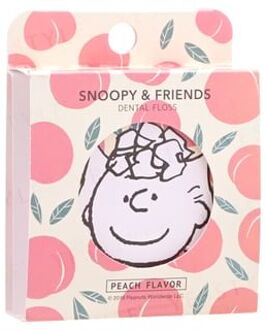 Fine Peanuts Snoopy & Friends Dental Floss Peach 1 pc