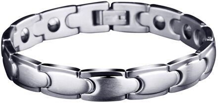 FINE4U B505 Magnetische Armband Voor Mannen Vrouwen Rvs Magneet Therapie Armbanden Voor Artritis Pijn Gezondheid Steel1 10mm