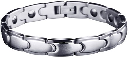 FINE4U B505 Magnetische Armband Voor Mannen Vrouwen Rvs Magneet Therapie Armbanden Voor Artritis Pijn Gezondheid Steel1 8mm