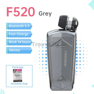 Fineblue F920 Draadloze Bluetooth Headset Hoofdtelefoon in Lotus Oortelefoon met Clip Handsfree Intrekbare Koptelefoon F520 F580 K55 K65 Blauw