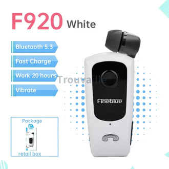 Fineblue F920 Draadloze Bluetooth Headset Hoofdtelefoon in Lotus Oortelefoon met Clip Handsfree Intrekbare Koptelefoon F520 F580 K55 K65 Goud