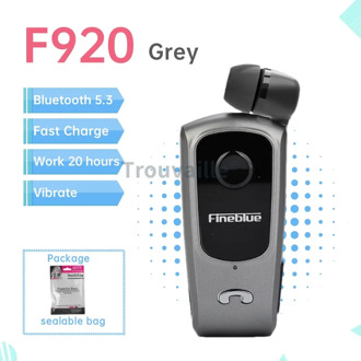 Fineblue F920 Draadloze Bluetooth Headset Hoofdtelefoon in Lotus Oortelefoon met Clip Handsfree Intrekbare Koptelefoon F520 F580 K55 K65 Roze