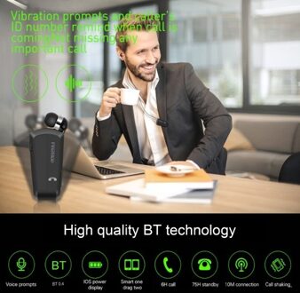 Fineblue F990 Wireless Business BT Headset in-Ear Retractable Earphone Hands-free Sport Driver Earphone Telescopic Clip on Stereo Earbud With Mic