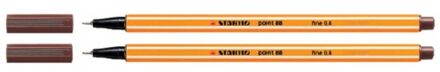 Fineliner Stabilo Point 88/45 bruin
