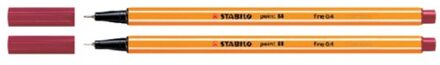 Fineliner STABILO point 88/50 donker rood
