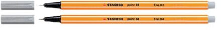 Fineliner STABILO point 88/94 licht grijs