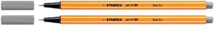 Fineliner STABILO point 88/96 donker grijs