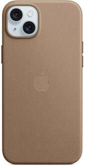 FineWoven Backcover MagSafe voor de iPhone 15 Plus - Taupe Beige