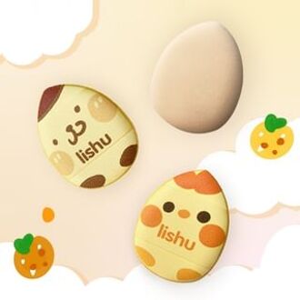 Finger Powder Puff Set Pompompurin Limited Edition - 2 Types Pompompurin (3pcs)