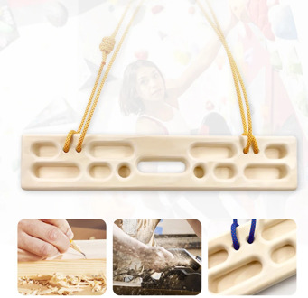 Fingerboard indoor finger strength training 500mm length boxwood and beech wood rock climbing hangboard