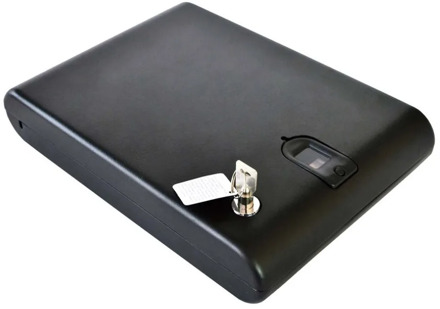 Fingerprint Safe Gun Box Solid Steel Security Key Valuables Jewelry Box Protable Security Biometric Fingerprint Safes Strongbox