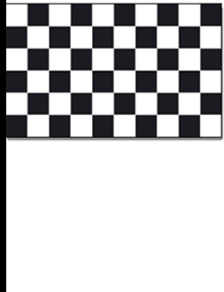 Finish vlag zwaaivlag - 30 x 45 cm - Race thema feestartikelen