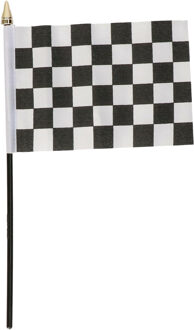 Finish vlaggetje - 15 x 10 cm - polyester - op kunststof stokje - 27 cm