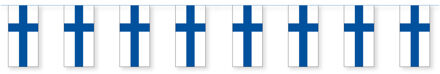 Finland slinger - 4 meter - papier - Finse vlaggetjes - landen versiering Multi
