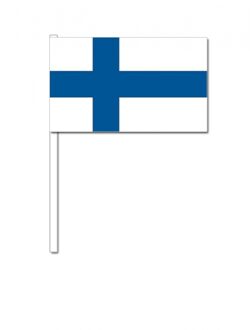 Finland zwaai vlaggetjes 12 x 24 cm