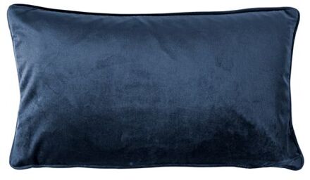 FINN - Kussenhoes 30x50 cm - velvet - lendekussen - Insignia Blue - donkerblauw