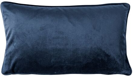 FINN - Kussenhoes 30x50 cm - velvet - lendekussen - Insignia Blue - donkerblauw