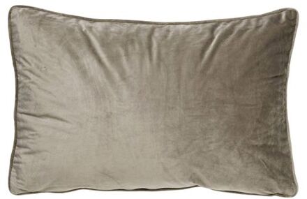 FINN - Kussenhoes 40x60 cm - velvet - effen kleur - Driftwood - taupe Bruin