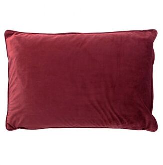 FINN - Kussenhoes 40x60 cm - velvet - effen kleur - Merlot - rood