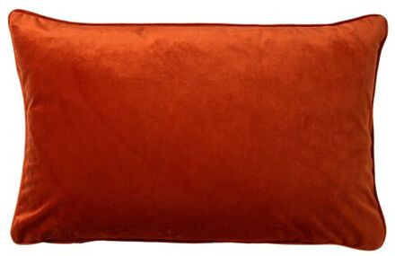 FINN - Kussenhoes 40x60 cm - velvet - effen kleur - Potters Clay - oranje