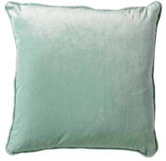 FINN - Kussenhoes 45x45 cm - velvet - effen kleur - Jadeite - lichtgroen