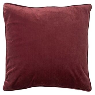 FINN - Kussenhoes 45x45 cm - velvet - effen kleur - Merlot - rood