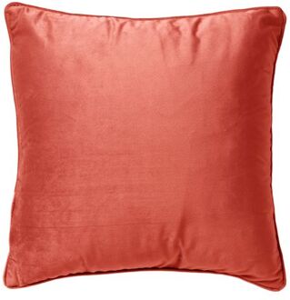 FINN - Kussenhoes 60x60 cm - velvet - effen kleur - Coral - koraalroze Rood