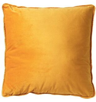 FINN - Kussenhoes 60x60 cm - velvet - effen kleur - Golden Glow - geel