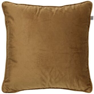 FINN - Kussenhoes 60x60 cm - velvet - effen kleur - Tobacco Brown - bruin