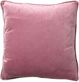 FINN - Sierkussen 45x45 cm - velvet - effen kleur - Heather Rose - roze