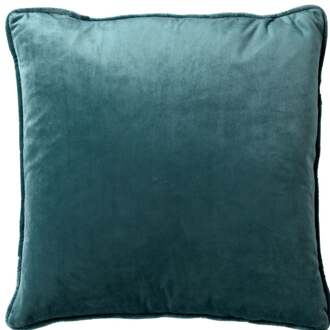 FINN - Sierkussen 60x60 cm - velvet - effen kleur - Sagebrush Green - groen