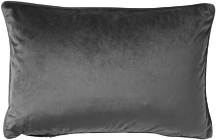 Finn - Sierkussen Velvet Charcoal Gray 40x60 Cm - Grijs - Grijs