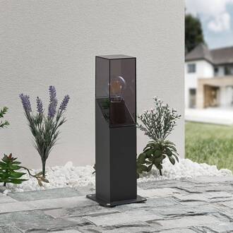 Fiola sokkellamp, 40 cm, antraciet, IP54 antraciet, helder