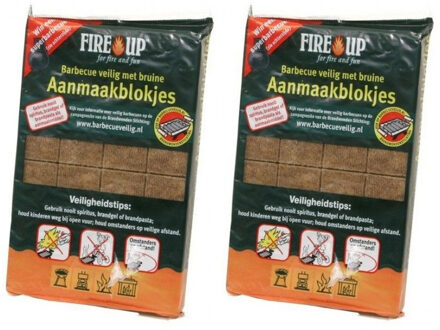 Fire-Up Barbecue aanmaakblokjes - 56x - reukloos - niet giftig - BBQ