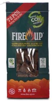 Fire-Up Barbecue aanmaakblokjes - 72x - bruin - reukloos - niet giftig - BBQ - Aanmaakblokjes