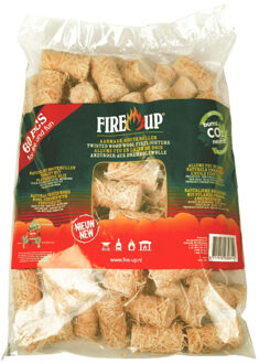 Fire-Up Fire-up Barbecue aanmaak houtwolkrullen - 60x - reukloos - niet giftig