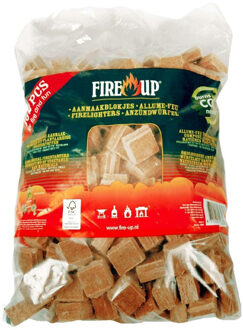 Fire-Up Fire-up Barbecue aanmaakblokjes - 192x - bruin - reukloos - niet giftig - BBQ