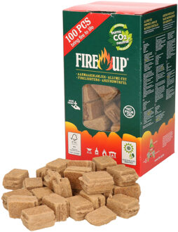 Fire-Up Fire-up Barbecue aanmaakblokjes - 200x - bruin - reukloos - niet giftig - BBQ
