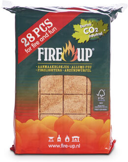 Fire-Up Fire-Up Barbecue aanmaakblokjes - 28x - reukloos - niet giftig - BBQ
