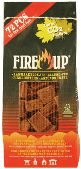 Fire-Up Fire-up Barbecue aanmaakblokjes - 72x - bruin - reukloos - niet giftig - BBQ