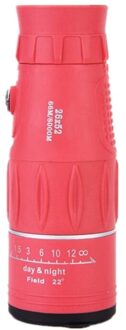 Fireclub 26X52 High Power Monoculaire Hd Groothoek Telescoop Draagbare Outdoor Zoom Optische Monoculaire Rood