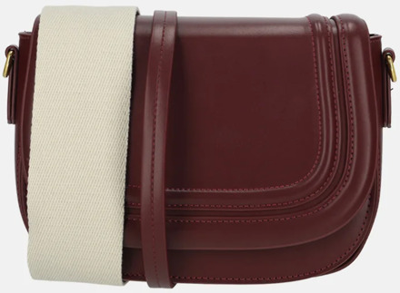 Firenze crossbody tas burgundy Donker rood