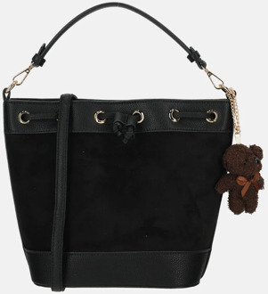 Firenze Reticule buideltas suedine black Zwart