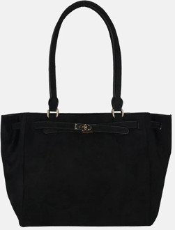 Firenze shopper suedine black Zwart