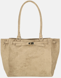 Firenze shopper suedine dark taupe