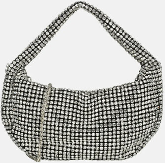 Firenze strass buideltje handtas silver Zilver